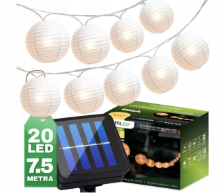 Solárna girlanda Lumiled 759 cm, biela